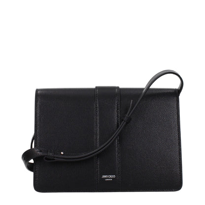 Jimmy Choo Schwarze Leder Umhängetasche