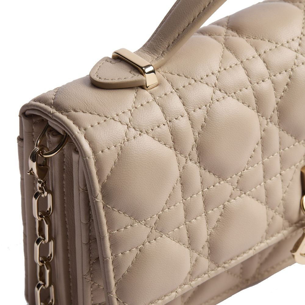 Dior Beige Leder Clutch Bag