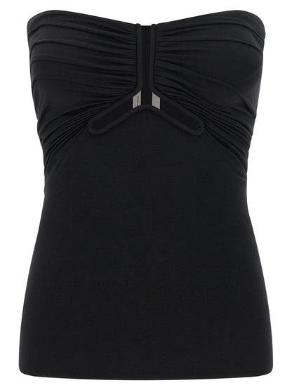 Rick Owens Schwarze Tanktops aus Nylon