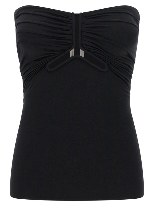 Rick Owens Schwarze Tanktops aus Nylon