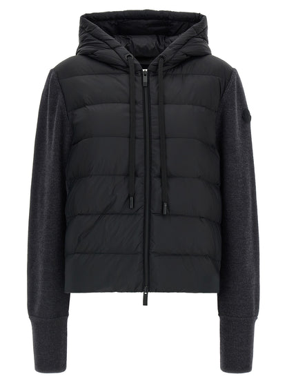Moncler Grauer Cardigan aus Polyamid