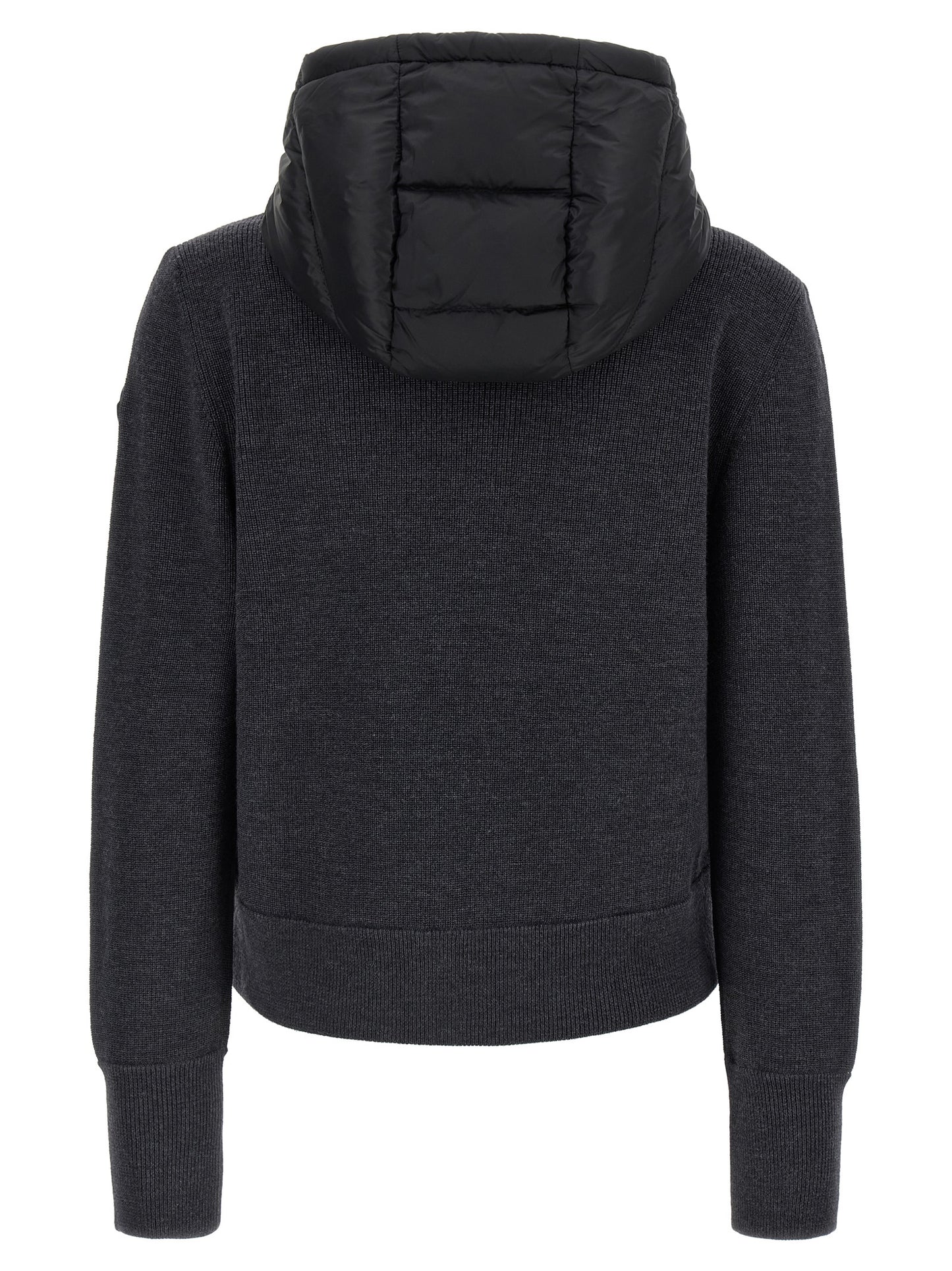 Moncler Grauer Cardigan aus Polyamid