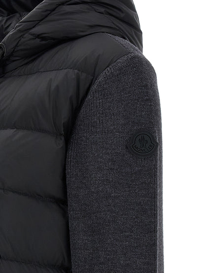 Moncler Grauer Cardigan aus Polyamid
