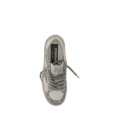 Golden Goose Graue Bos Taurus Kalbsleder Low-Top-Sneaker