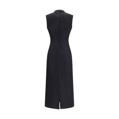 Maison Margiela Schwarzes Oves Aries Wollkleid
