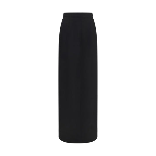 Maison Margiela Langer Rock aus schwarzer Wolle Oves Aries