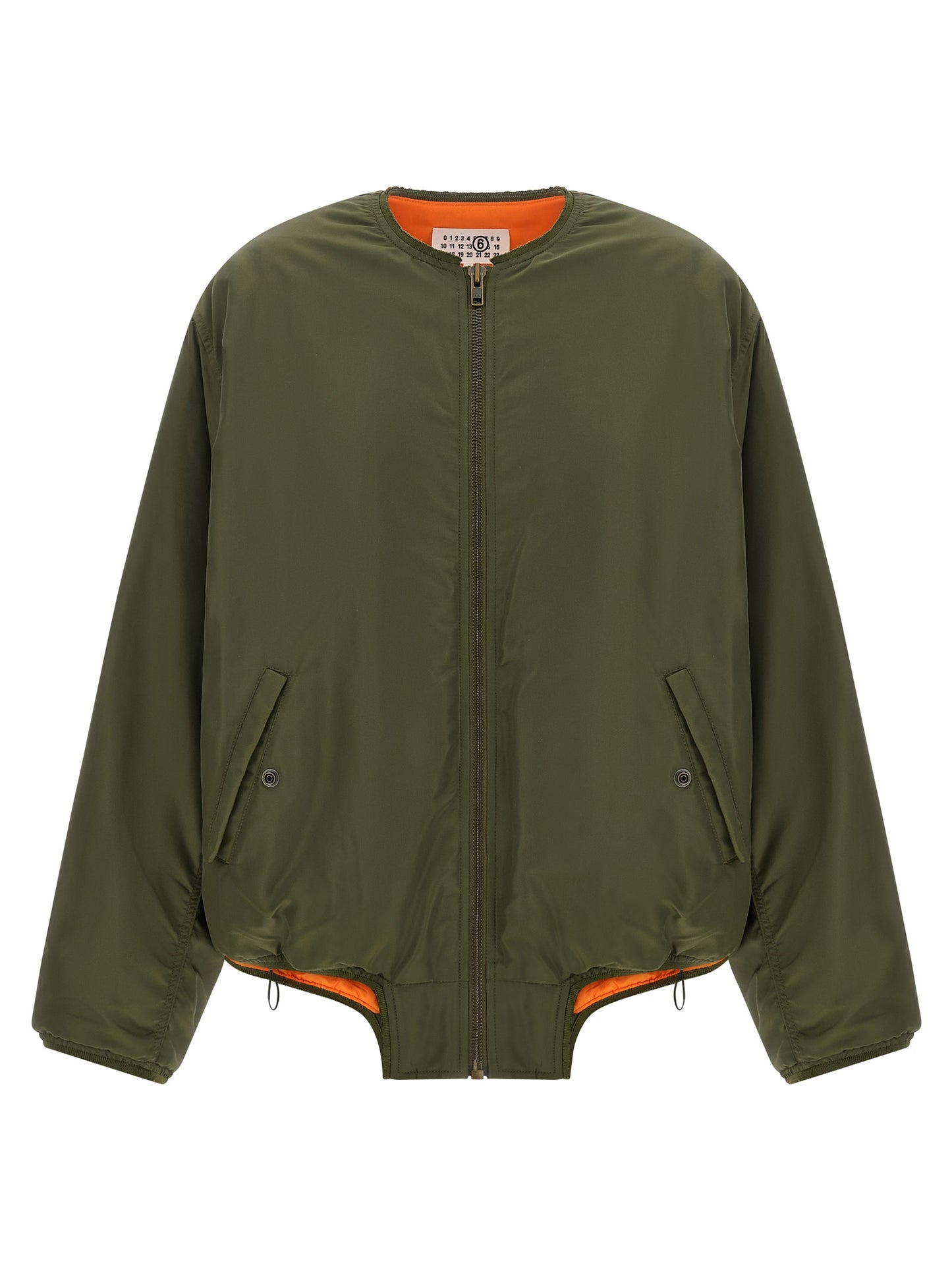 MM6 Maison Margiela Zweifarbige Polyamid-Bomberjacke