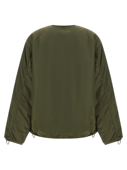 MM6 Maison Margiela Zweifarbige Polyamid-Bomberjacke