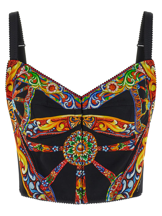 Dolce & Gabbana Mehrfarbige Seiden-Tanktops