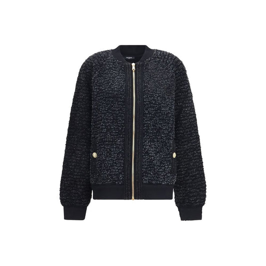 Balmain Schwarzer Bomber aus Viskose