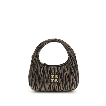 Miu Miu Braune Lammleder Schultertasche Ovis Aries Aries