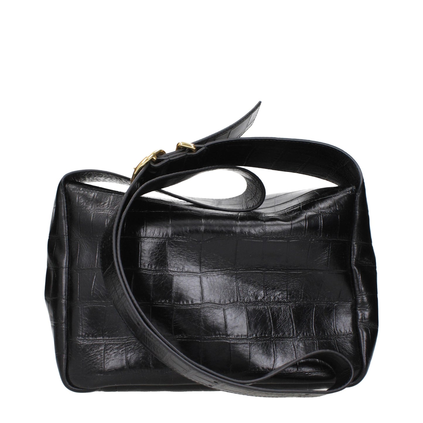 Jil Sander Schwarze Leder Umhängetasche