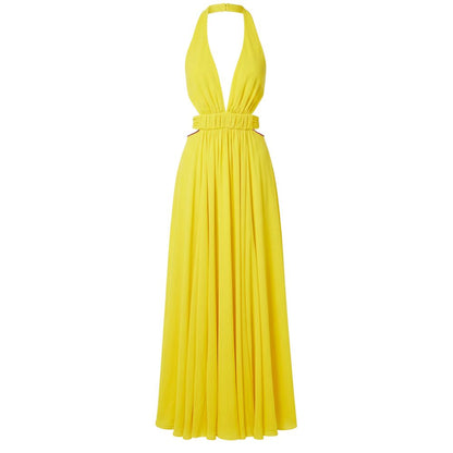 Trussardi Gelbes Damenkleid aus Viskose