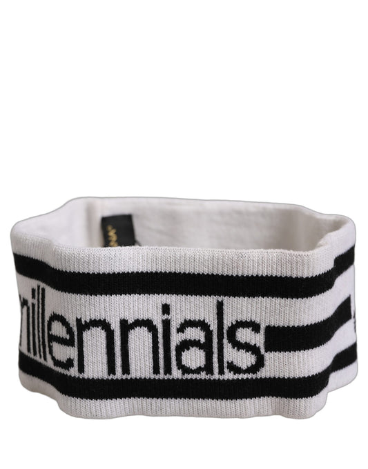 Dolce & Gabbana Stirnband aus weißer Wolle #DGmillennials One Size