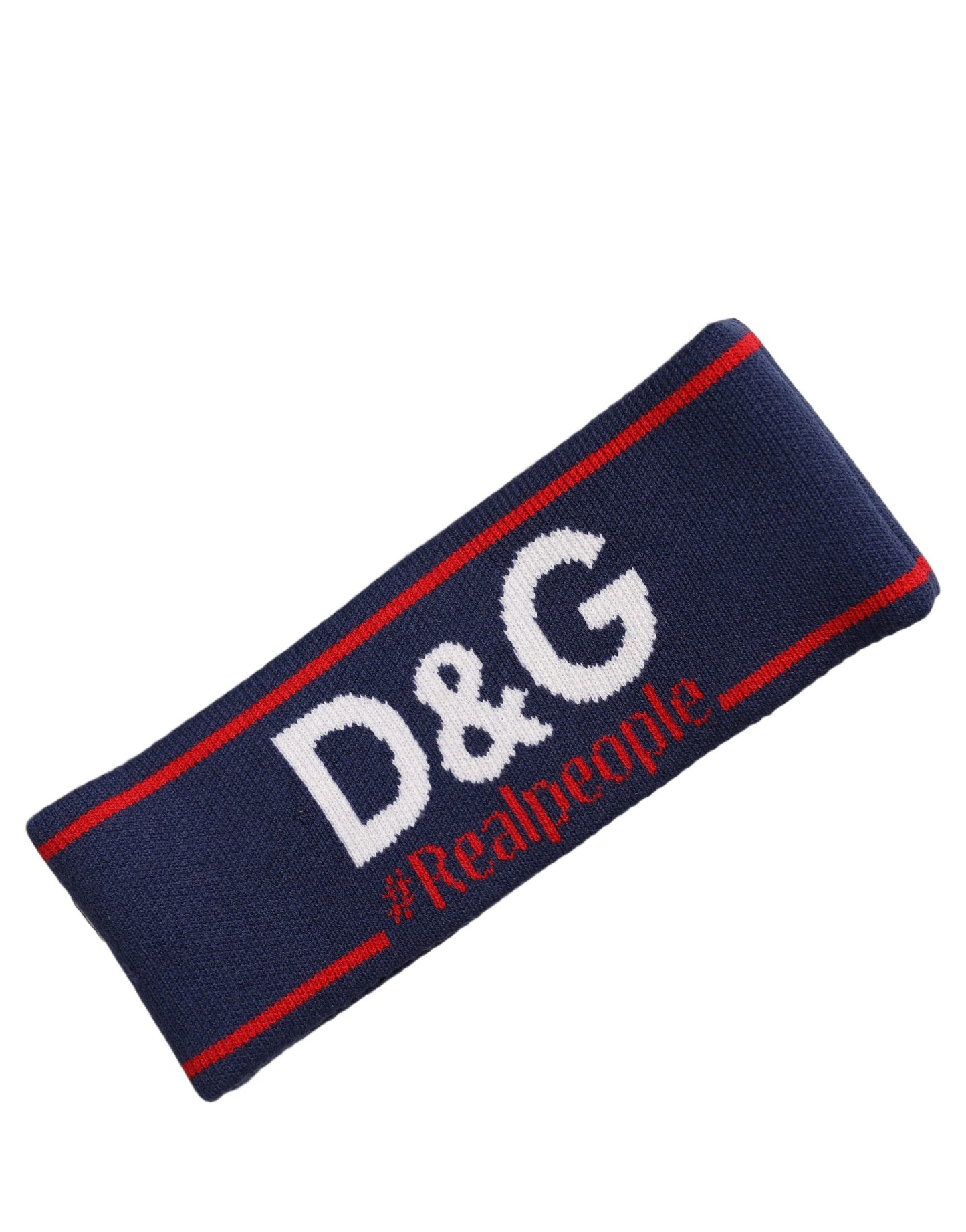 Dolce & Gabbana D&G Stirnband aus marineblauer Wolle, Einheitsgröße