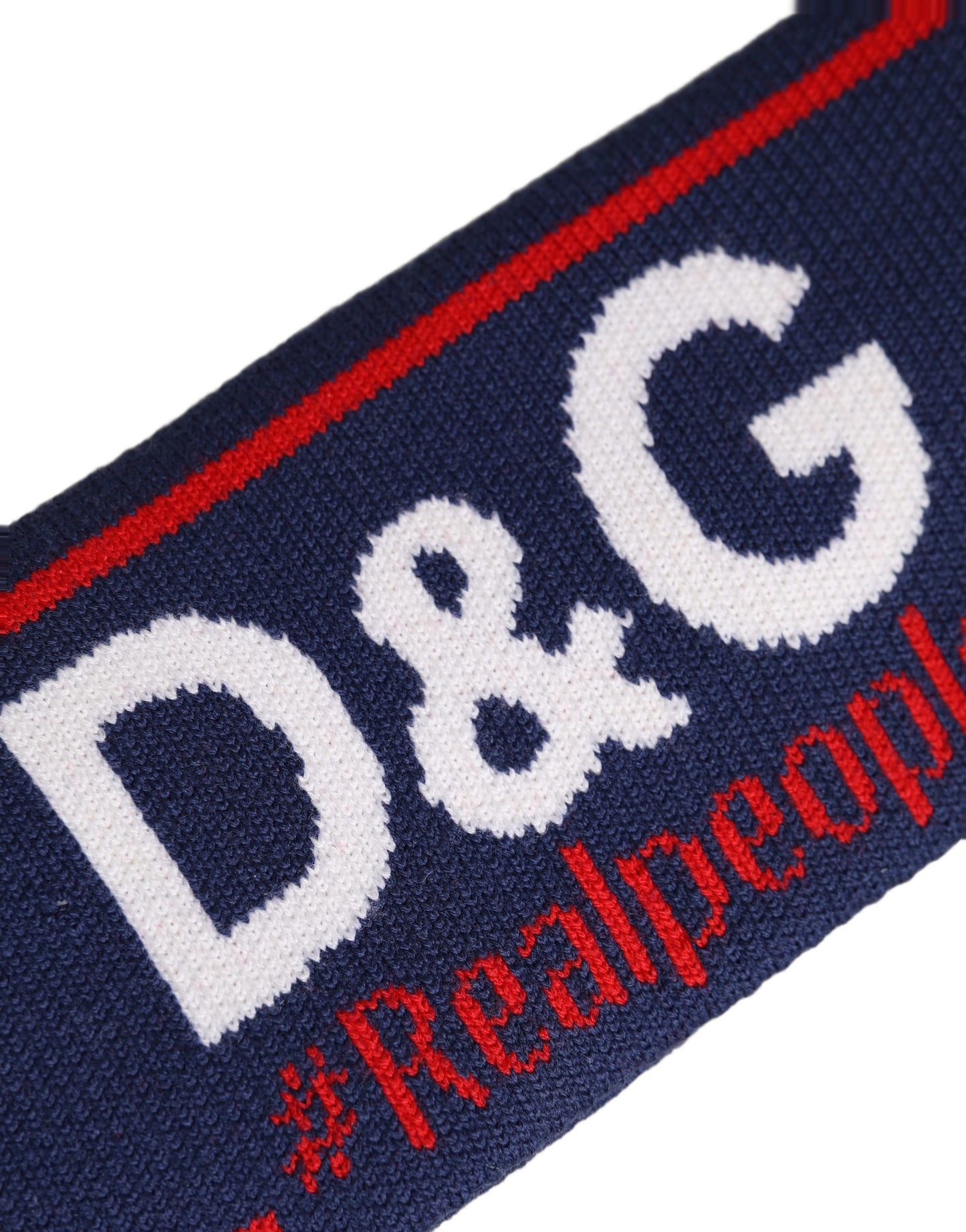 Dolce & Gabbana D&G Stirnband aus marineblauer Wolle, Einheitsgröße