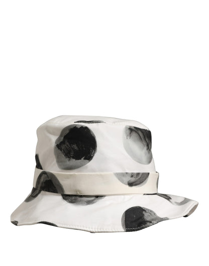 Dolce & Gabbana Weiß-schwarzer Polka-Dot Bucket Hat