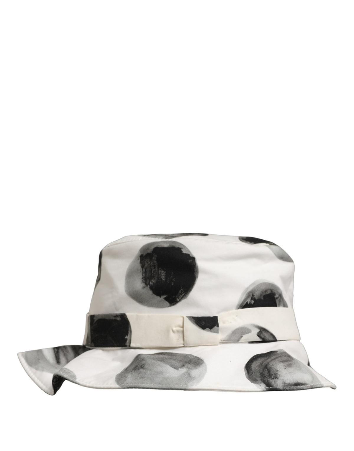 Dolce & Gabbana Weiß-schwarzer Polka-Dot Bucket Hat