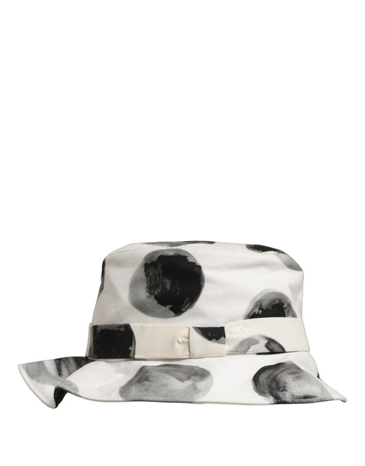 Dolce & Gabbana Weiß-schwarzer Polka-Dot Bucket Hat