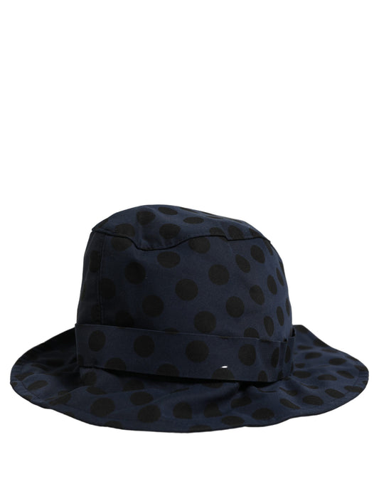 Dolce & Gabbana Blau-schwarzer Polka-Dot Bucket Hat