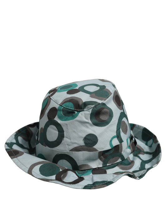 Dolce & Gabbana Petrol-schwarzer Polka-Dot Bucket Hat
