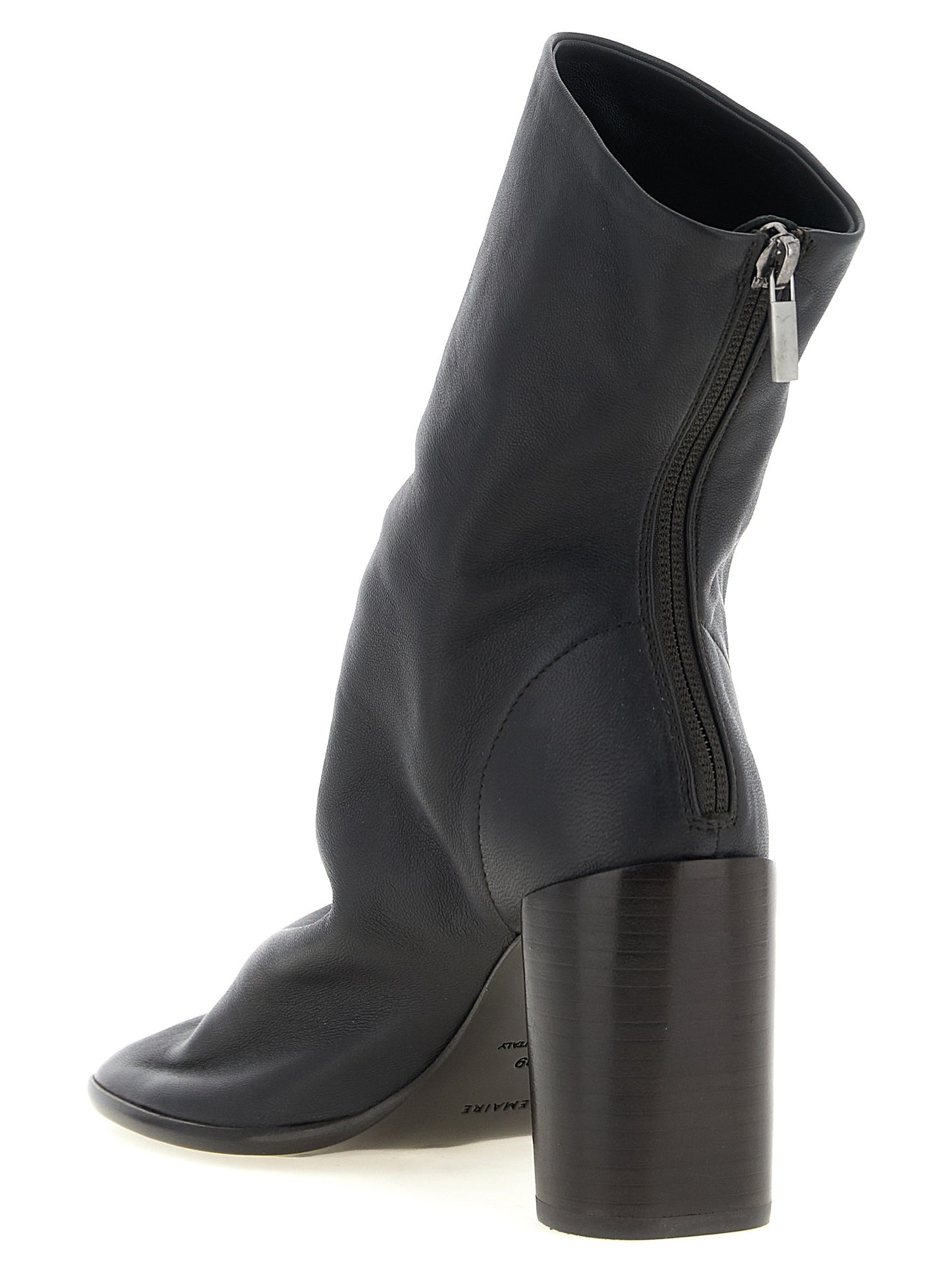 Lemaire Braune Stiefeletten aus Ziegenleder