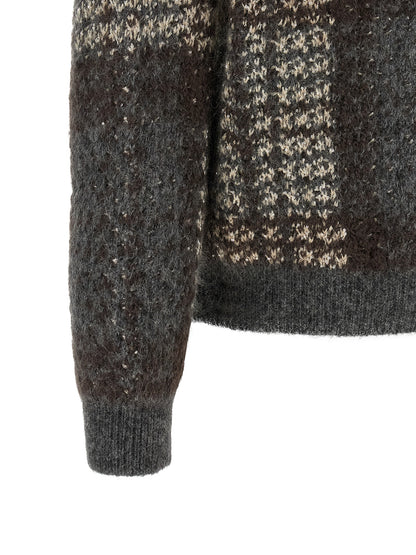 Brunello Cucinelli Grauer Strickcardigan