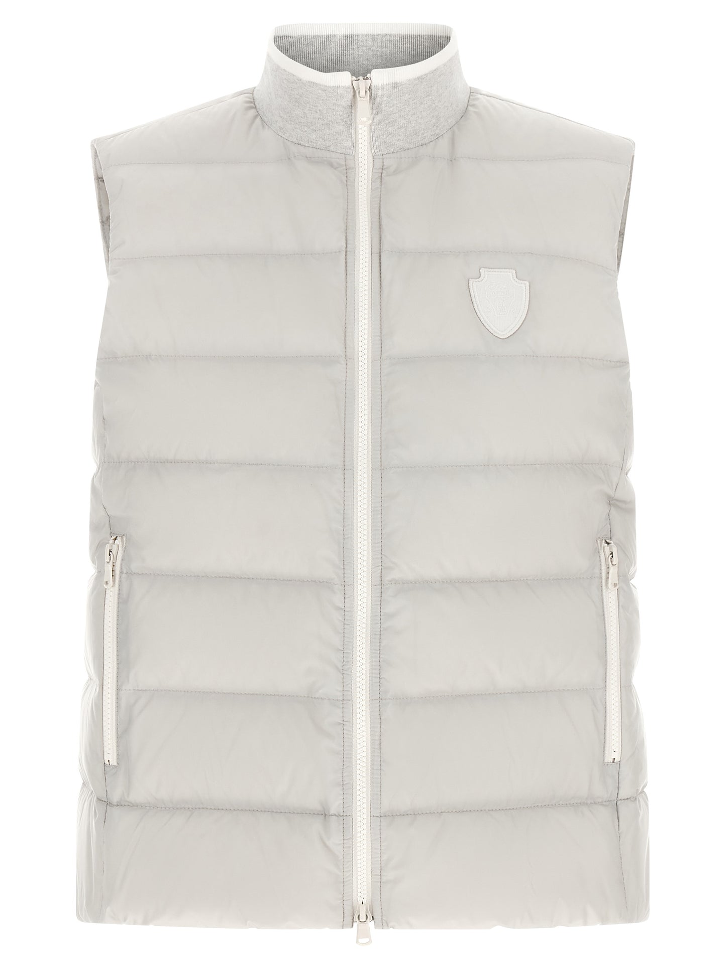 Brunello Cucinelli Graue ärmellose Polyester-Weste