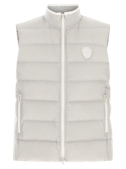 Brunello Cucinelli Graue ärmellose Polyester-Weste