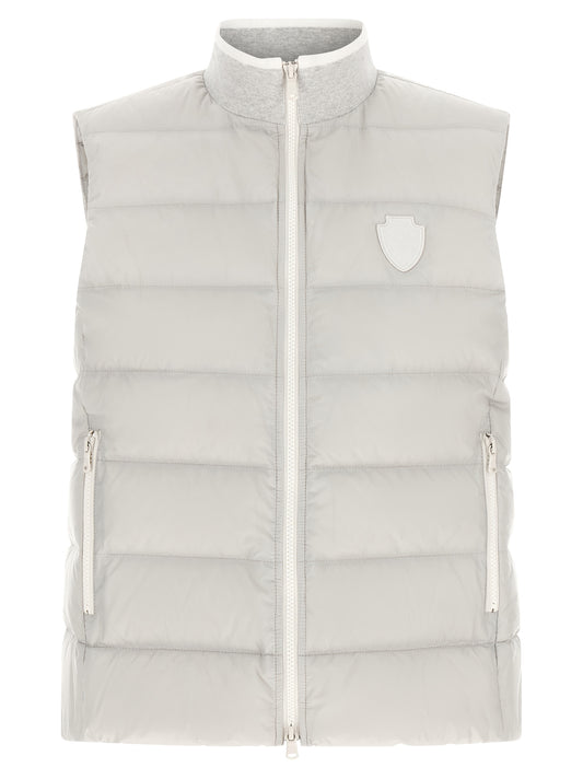 Brunello Cucinelli Graue ärmellose Polyester-Weste