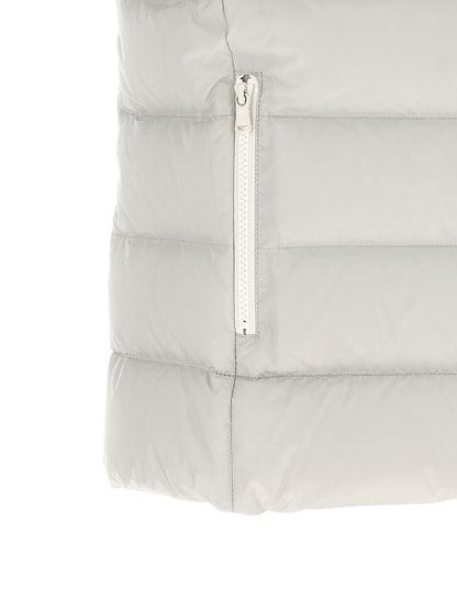 Brunello Cucinelli Graue ärmellose Polyester-Weste