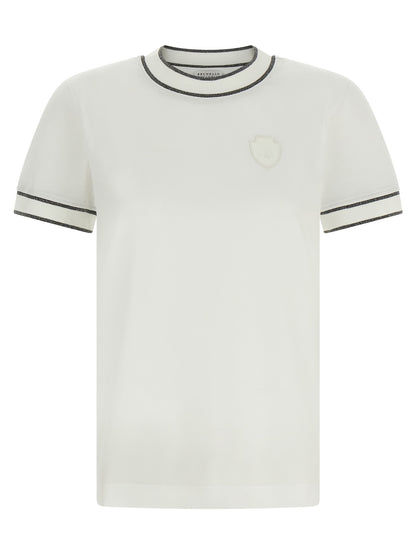 Brunello Cucinelli Weißes Baumwoll-T-Shirt