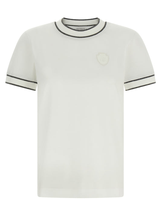 Brunello Cucinelli Weißes Baumwoll-T-Shirt