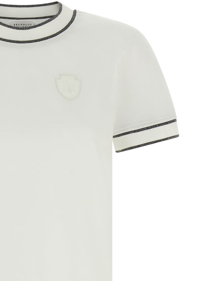 Brunello Cucinelli Weißes Baumwoll-T-Shirt