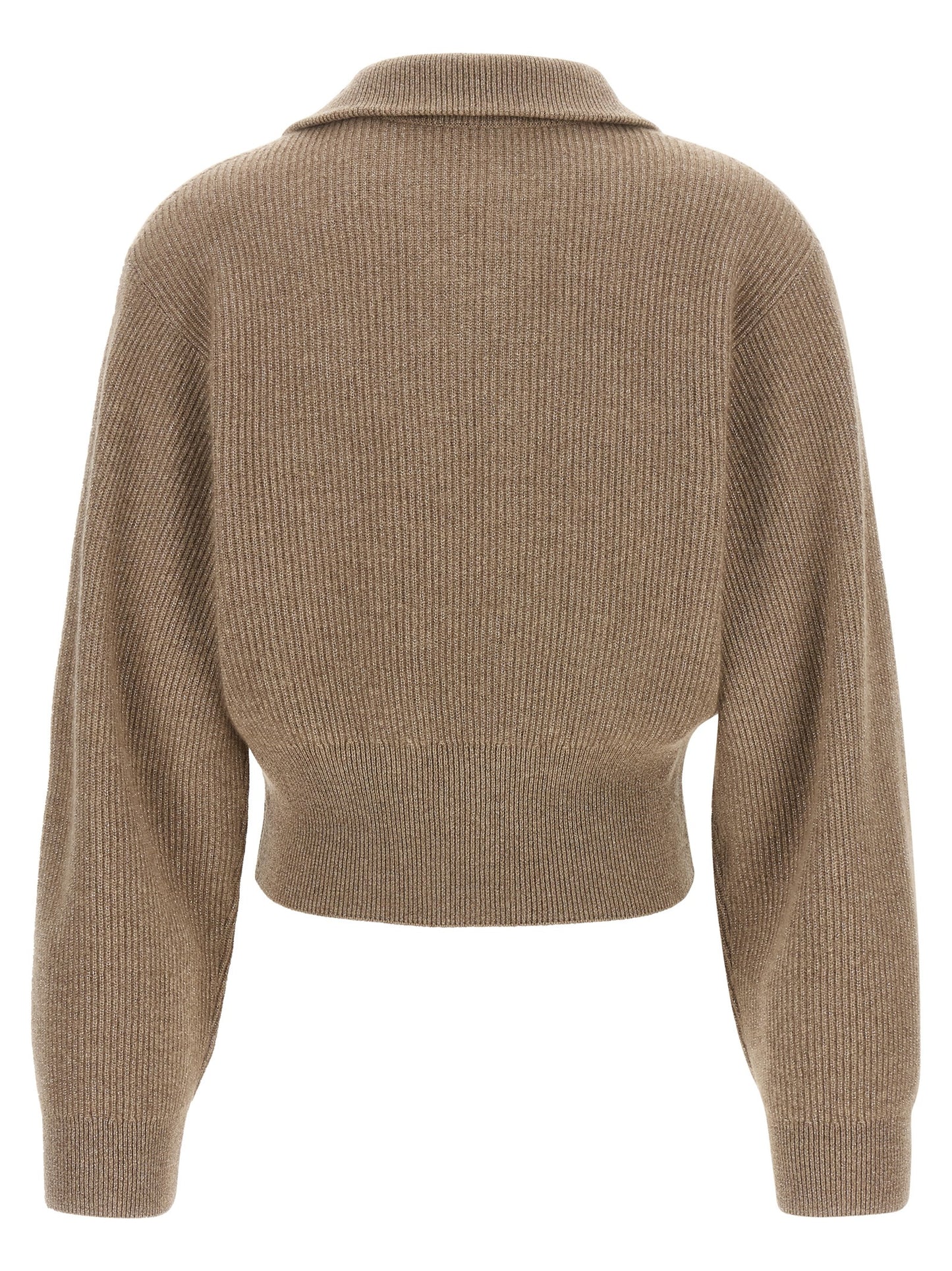 Brunello Cucinelli Brauner Kaschmir-Strickjacke