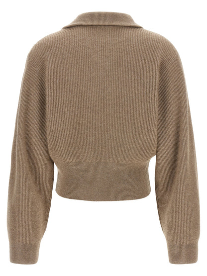 Brunello Cucinelli Brauner Kaschmir-Strickjacke