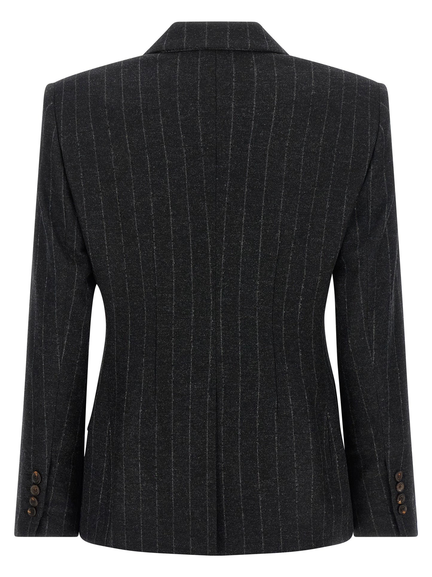 Brunello Cucinelli Grauer Blazer aus reiner Schurwolle