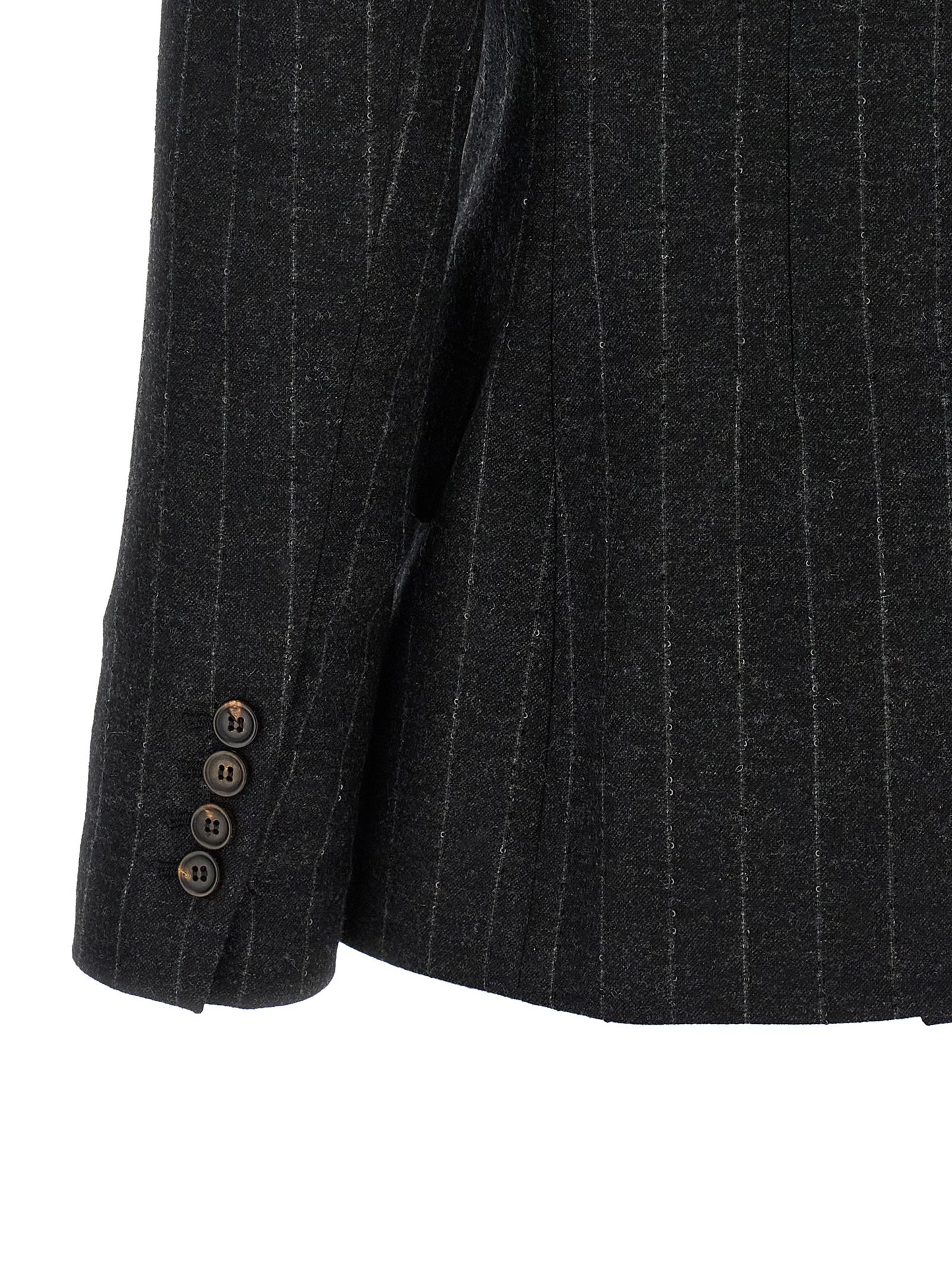Brunello Cucinelli Grauer Blazer aus reiner Schurwolle