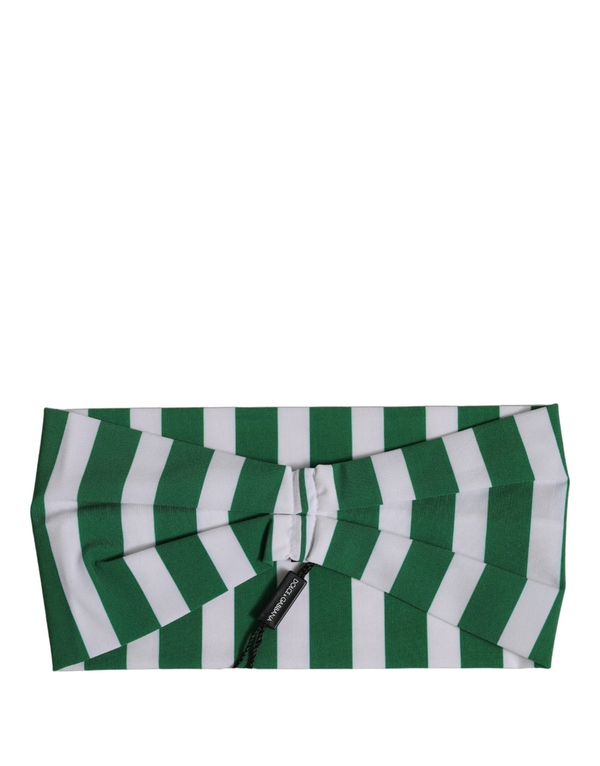 Dolce & Gabbana Grün-Weiß Gestreiftes Haarband