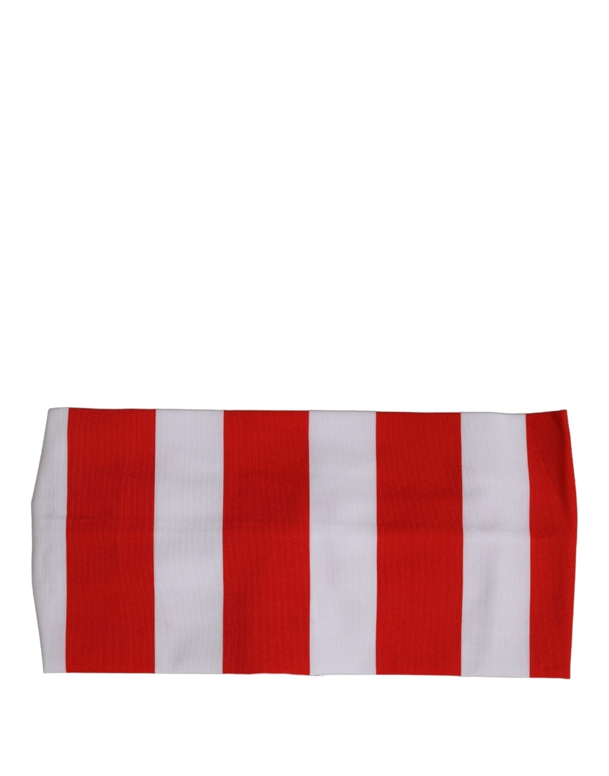 Dolce & Gabbana Red-and-White Stretch-Nylon Headband with Cabana Stripes