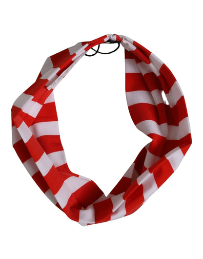 Dolce & Gabbana Rot-Weiß Gestreiftes Cabana-Haarband