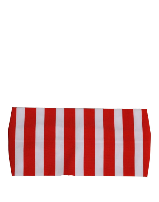 Dolce & Gabbana Rot-Weiß Gestreiftes Cabana-Haarband