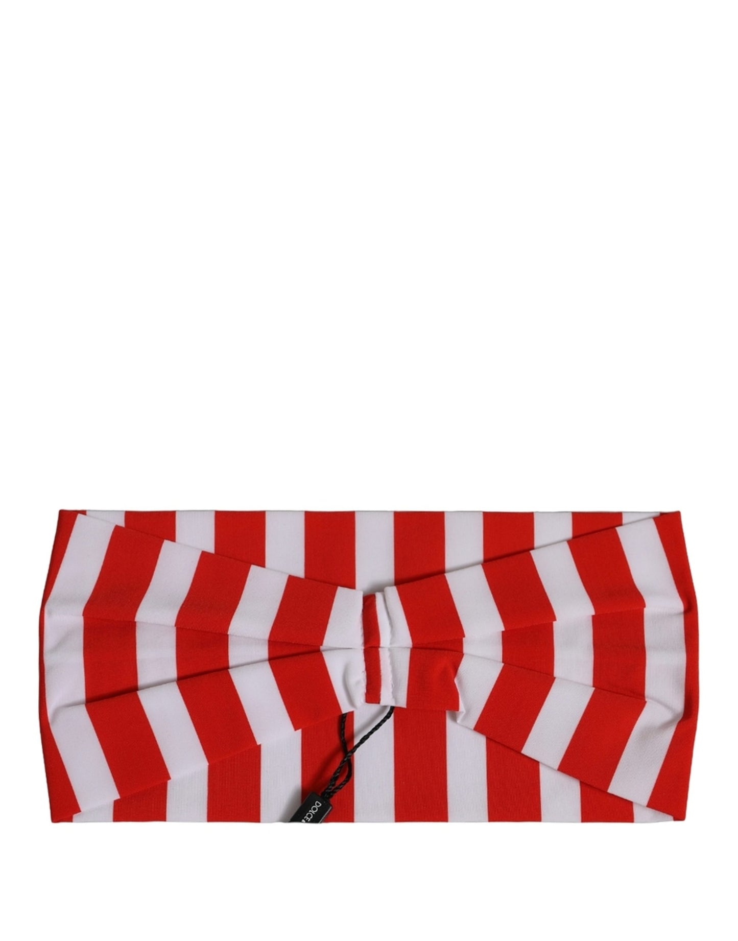 Dolce & Gabbana Kopfband mit roten und weißen Streifen aus Nylon, Einheitsgröße