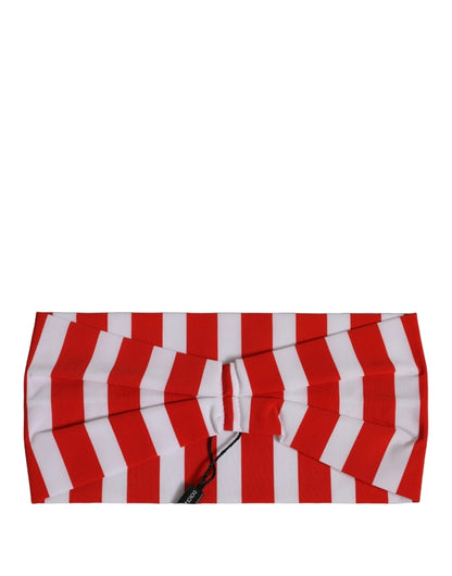 Dolce & Gabbana Rot-Weiß Gestreiftes Cabana-Haarband