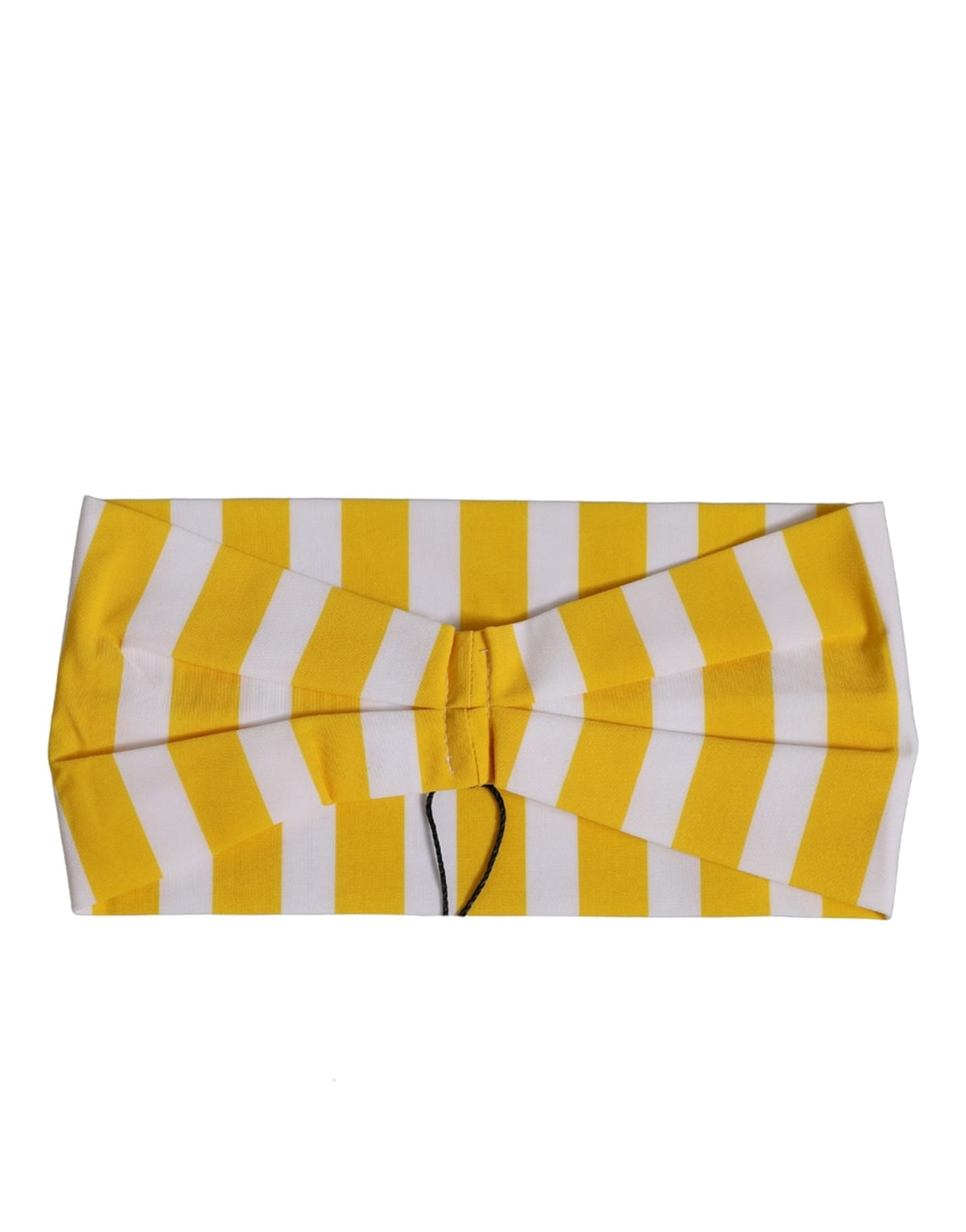 Dolce & Gabbana Yellow-and-White Stretch-Nylon Headband with Cabana Stripes