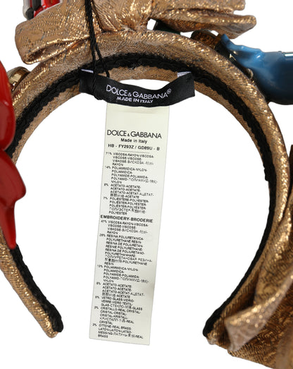 Dolce & Gabbana Mehrfarbiges glitzerndes weihnachtliches Haarschmuck-Stirnband