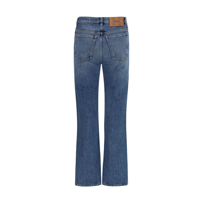 Off-White Blaue Jeans aus Baumwolle im geraden Schnitt