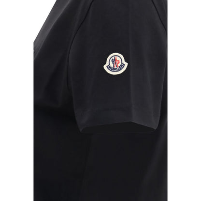 Moncler Schwarzes Baumwoll-T-Shirt