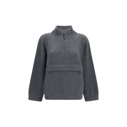 Brunello Cucinelli Grauer Kaschmir-Pullover