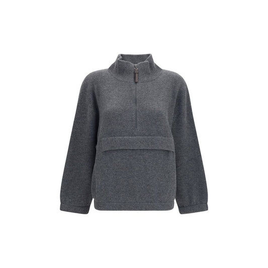 Brunello Cucinelli Grauer Kaschmir-Pullover